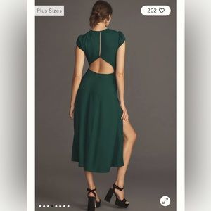 Reformation Gavin Dress, Emerald Green, Size 6